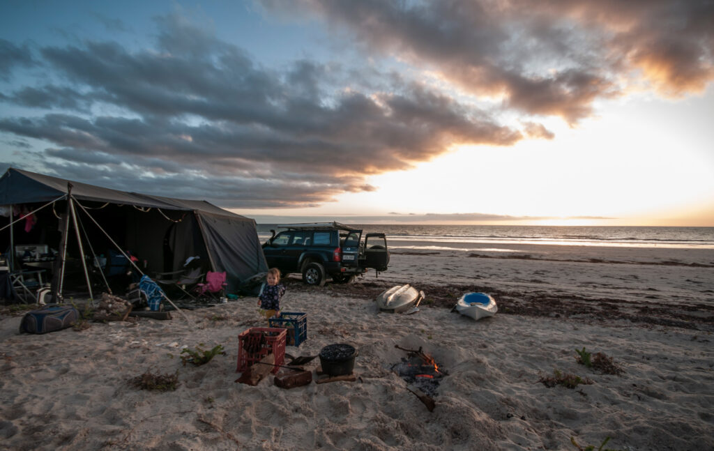Free Camping on Wauraltee Beach